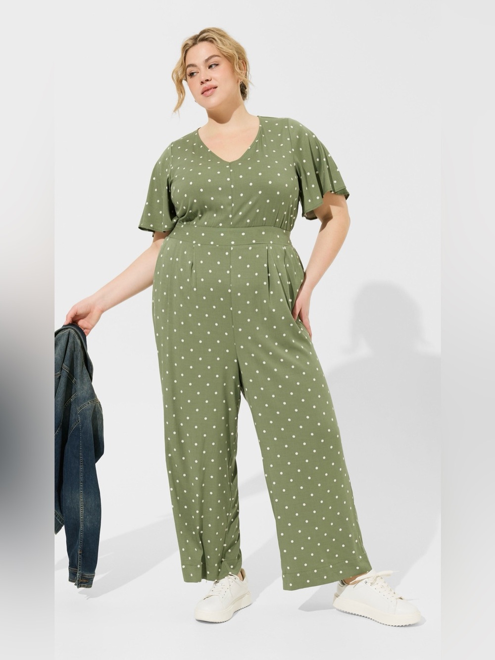 Torrid Stretch Challis Flutter
Sleeve Jumpsuit